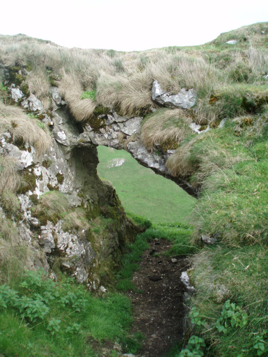 Limestone arch on Chrome Hill Limestone arch on Chrome Hill